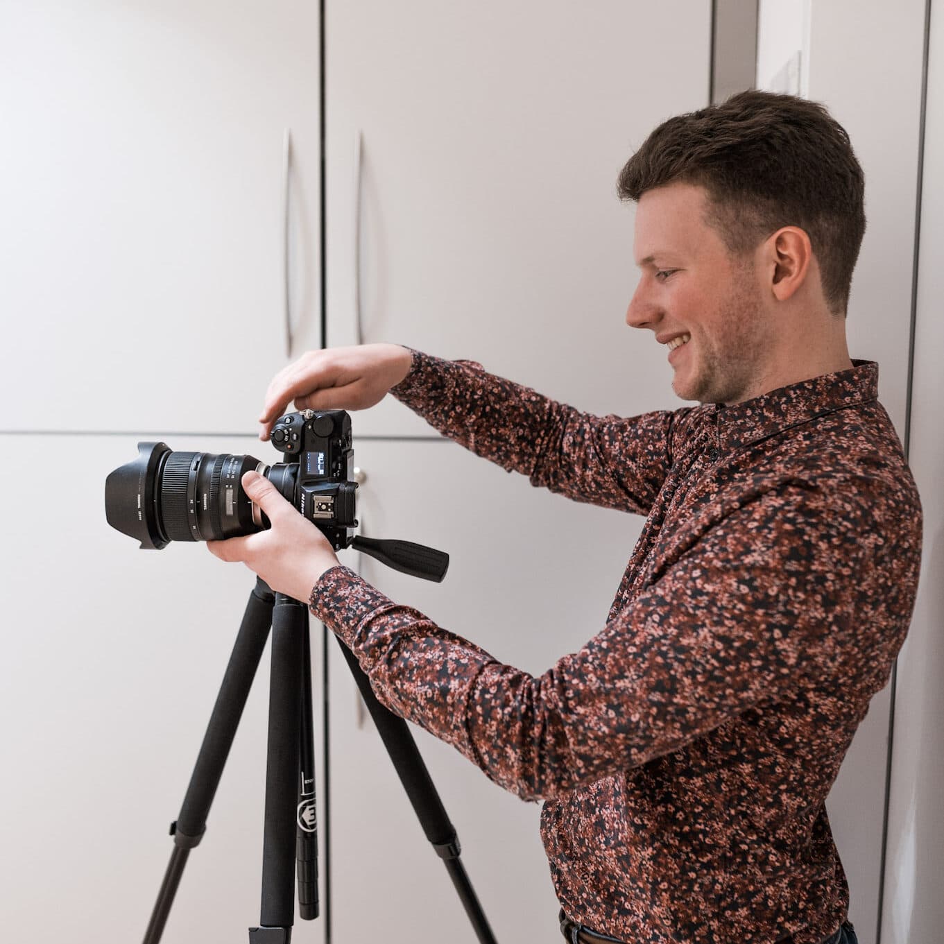 Andreas beim Shooting - Foto als Geschäftsbereich von hoch3media